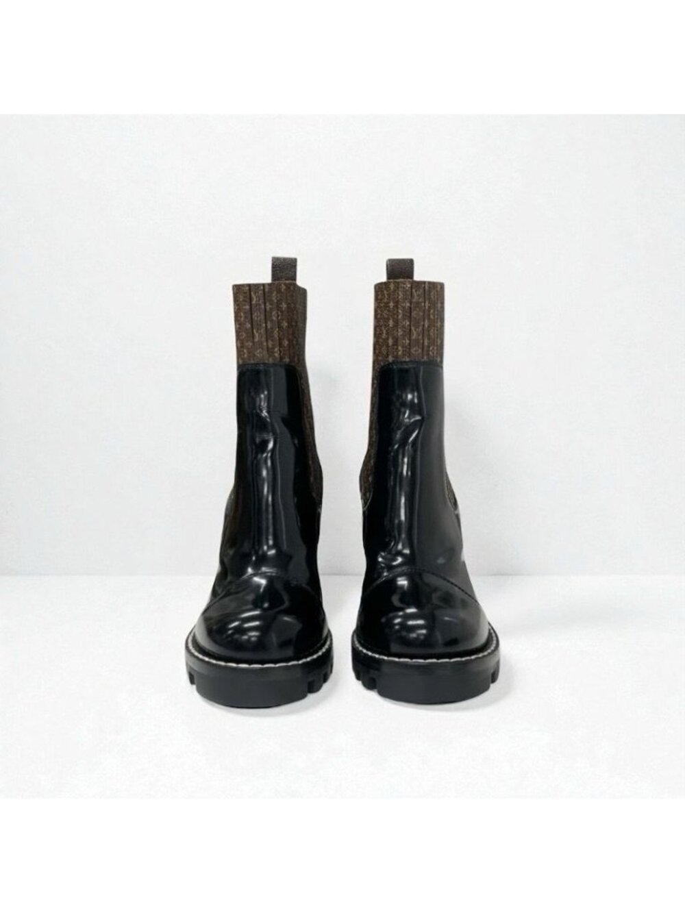 Louis Vuitton Star Trail Line Monogram Boots Short Shoes Leather Brown - Picture 4 of 11